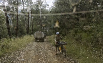 Cyclist on King Billy Track!