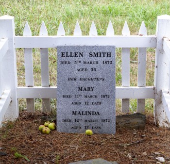 New Gravestone for Ellen Smith & her babies