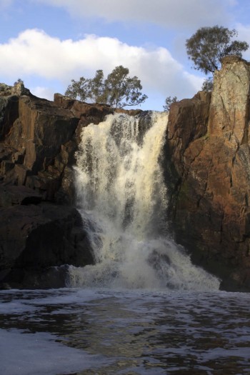 Many waterfalls in the area.